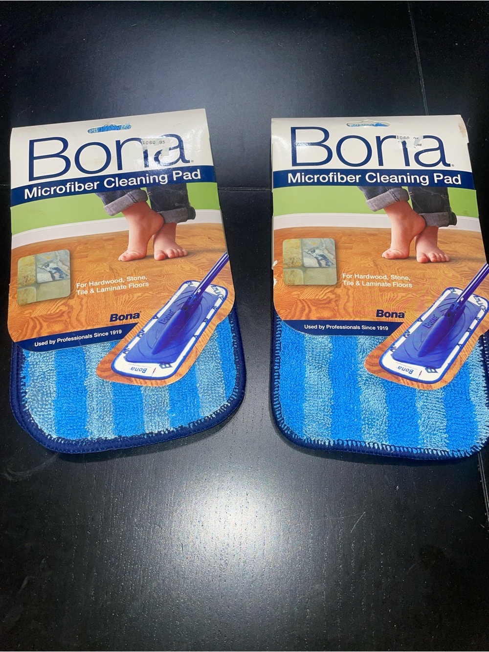 2 Bona Original Microfiber Cleaning Pad Refill Multi Surface Floor 4" x 15" mop